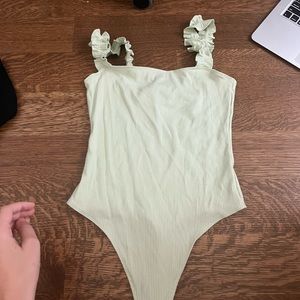 Never/barely worn mint green Aritzia light green thong bodysuit